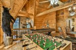 Loft game room with foosball 