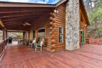 Covered porch on main level 