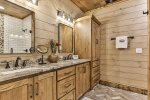 Master bathroom with double vanity