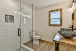 Upper Level Shared Bathroom With Walk In Shower 