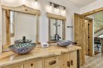 Double Vanity In Upper Level Bathroom 