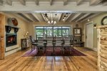 Dining Area With Gas Fireplace 