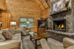 Snuggle Up By The Wood Burning Fireplace