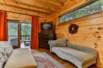 Main Level Queen Bedroom With 40 TV & Deck Access 