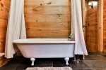 Soaking Claw Tub With Hand Held Shower Head