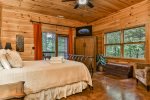 Lower Level Queen Bedroom With TV & Deck Access 