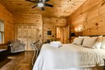 Lower Level Queen Bedroom With TV & Deck Access 