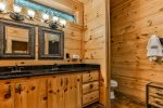 Lower Level Bathroom With Double Vanity 