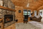 Snuggle Up By The Wood Burning Fireplace 