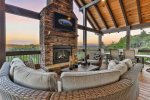 Main Level Covered Porch With 55 Smart TV
