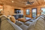 Lower Level Living Area With 65 Smart TV