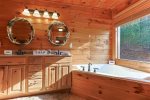 Master Bathroom With Soaking Tub & Shower 