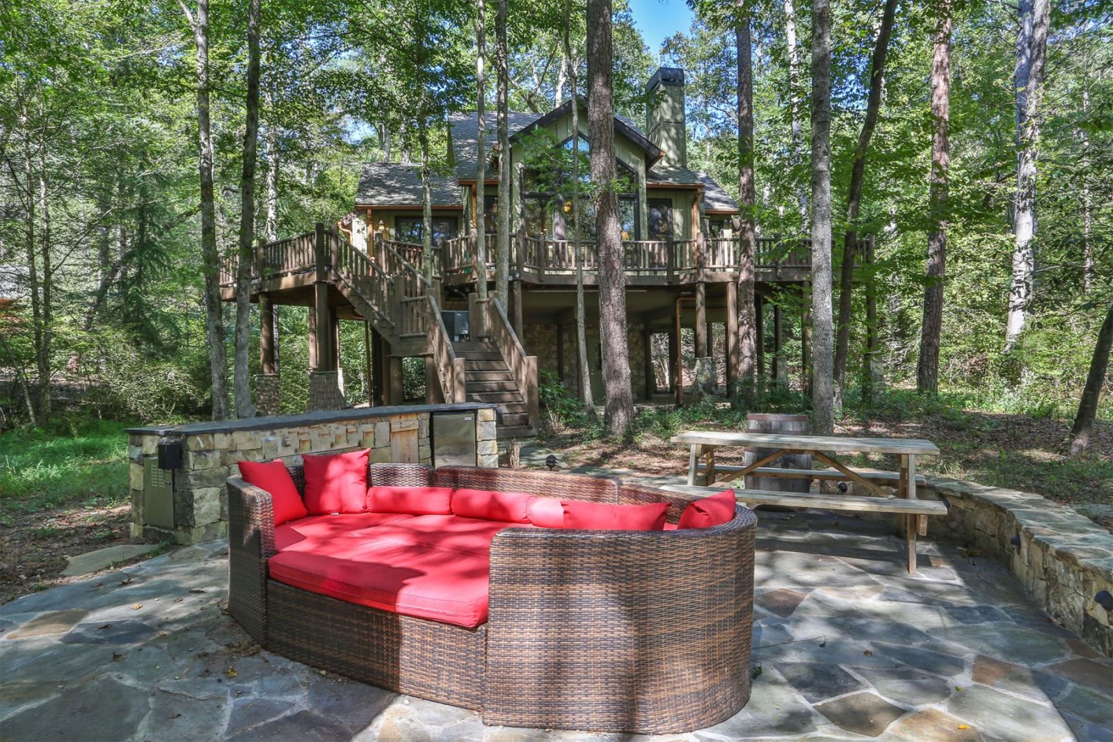 Riverfront Rental Cabin Cartecay River Rapids