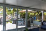Screened-in patio.