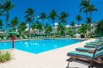 Relaxation awaits by the shimmering salt pool.