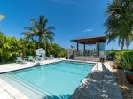 Large pool with pool side cabana.