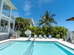 Large pool with pool side cabana.