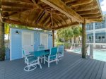 The poolside cabana.