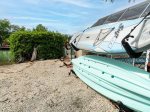 Natural kayak and paddleboard launch area.