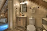 Loft Master Bathroom with a Shower Stall