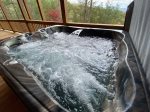 Hot Tub on the lower level porch