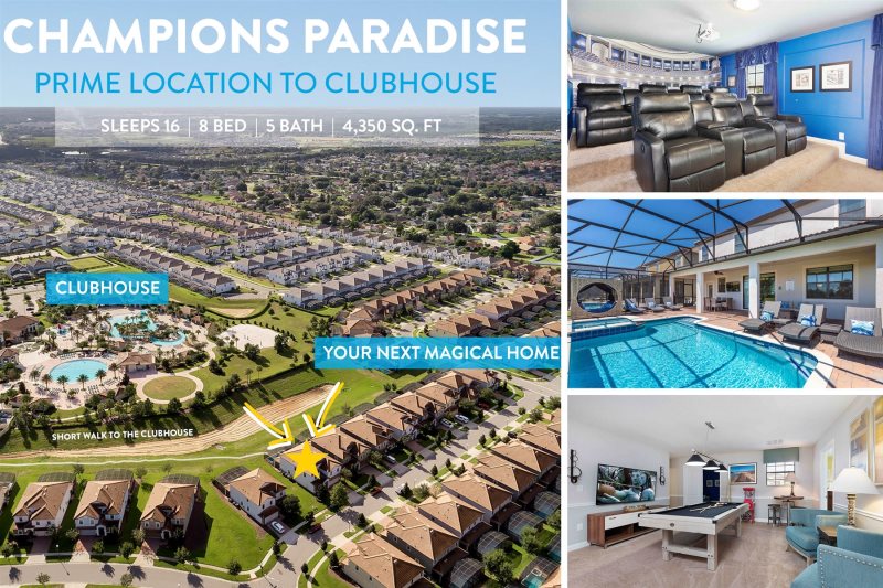 Close To The Clubhouse Reunion Vacation Homes Orlando Luxury Villa Large Pool