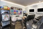 Arcade, PS4, Apple TV and a 120 inch projection screen