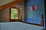 The bluest of blues and greenest of greens to be seen from the king bed.  