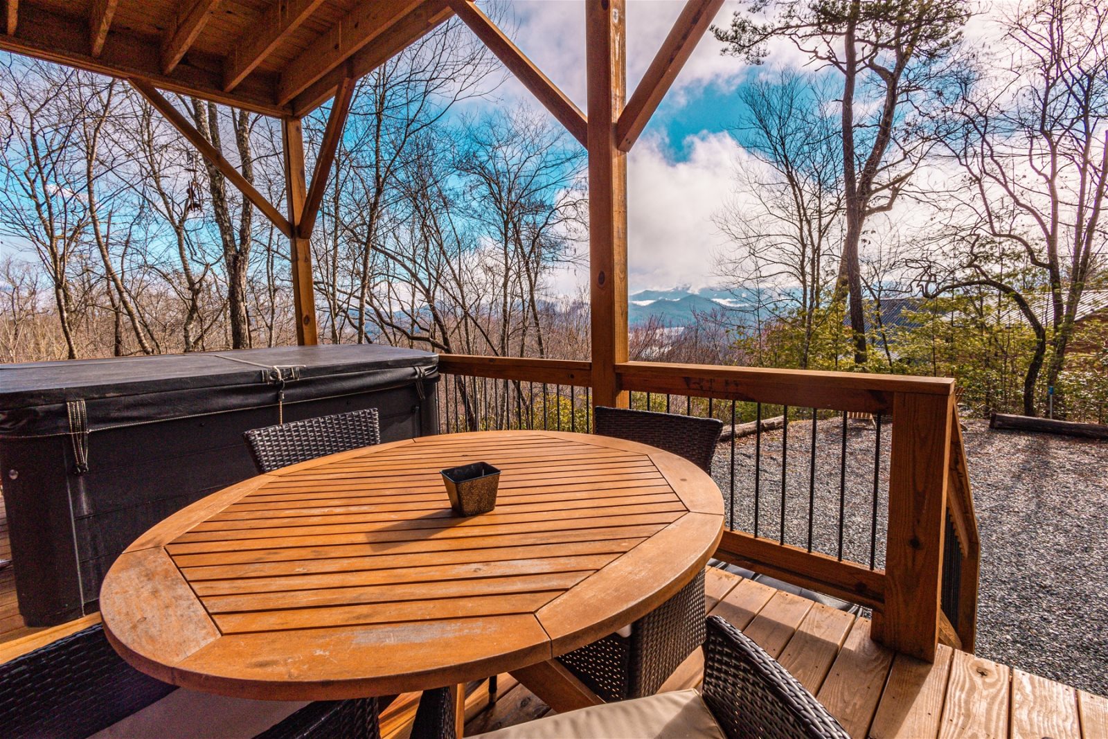 A Treehouse View Over Lake Fontana 2 Bedroom Cabin View of Lake and