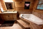 Ensuite bathroom with jacuzzi tub off King Bedroom