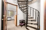 Spiral Staircase to lower Level bedrooms
