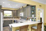 Kitchen area upon entering the home