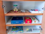 Puzzles and games. There are more at the home than pictured.