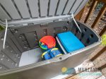 Beach toys on the deck are available for the kids of the group to use.