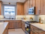 There is plenty of counter space to prepare all the meals.