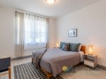 The second bedroom is on the main level with a Queen bed.