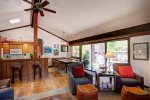 Living room opens to dining room and ktichen