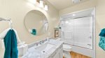 Remodeled hall bathroom downstairs