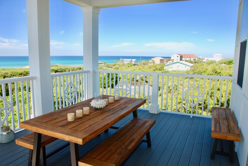 New 30a Inlet Beach Rental With Gulf Views Steps From Beach