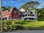 House sits above road level for privacy