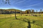 Large Firepit Area Overlooking Farm Land & Mountain Views
