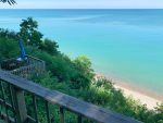 Amazing views of Lake Michigan from the bluffside deck