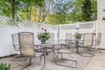 Outdoor dining space for 8 people