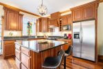 The kitchen has everything you need for meals at home 