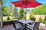 Beautiful side deck with outdoor dining 