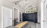 Club house at the year-round pool has bathrooms and lockers