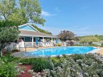 Marina association swimming pool open in the summer months only 