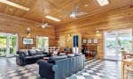 Marina club house has a hang out area and a full kitchen 