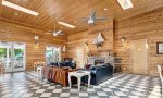 Marina club house has a hang out area and a full kitchen 