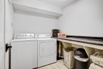 Laundry room on the ground level has a washer and dryer for your use 